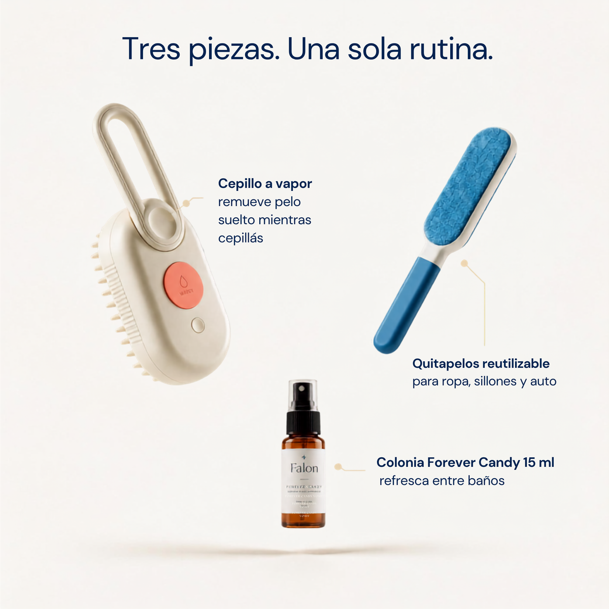 Kit Falon — Cepillo a Vapor + Quitapelos + Fragancia