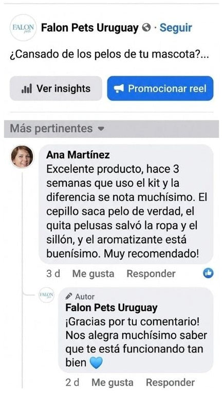 Comentario de cliente