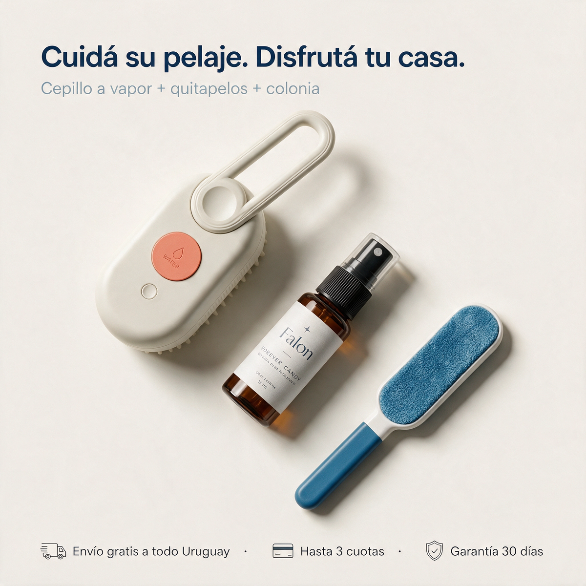 Kit Falon — Cepillo a Vapor + Quitapelos + Fragancia
